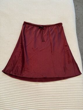 Madewell Satin A-Line Mini Skirt